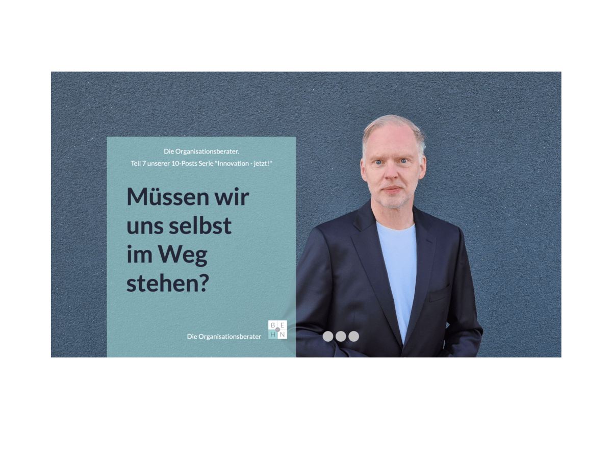 Müssen wir uns selbst im Weg stehen?