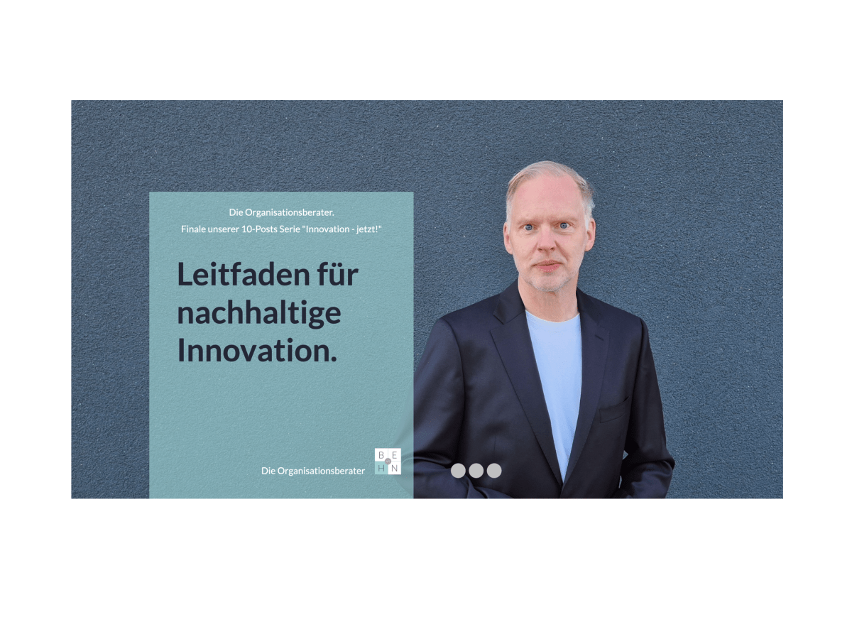 Innovation – jetzt! Leitfaden für nachhaltige Innovation.